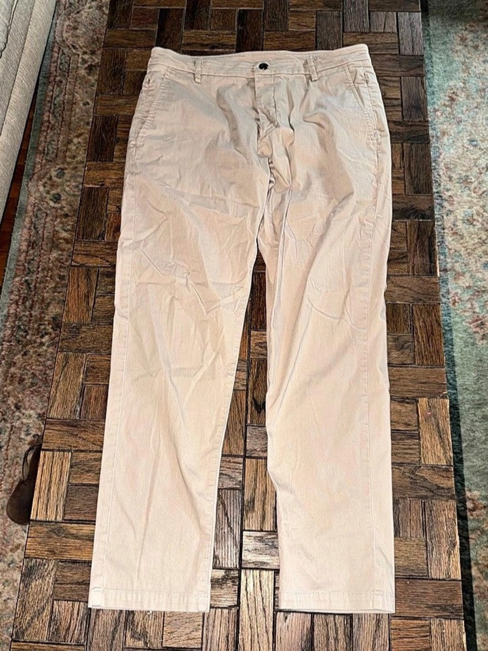 Birddogs boom for your Boomsticsk khaki chino lined Pants flat fromt 32W x 30L
